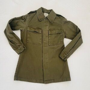 Vintage Dutch Army Military Field Shirt Jacket Size 92 Cotton Chore Jacket